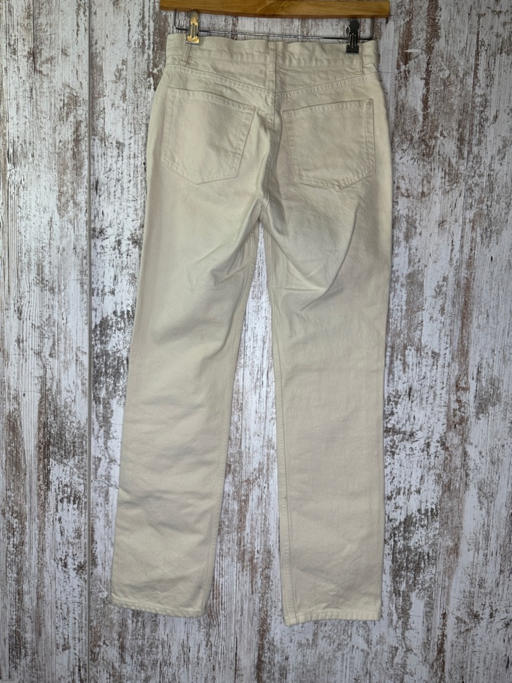 Reformation High-Rise Straight Jeans in Beige Off White - Picture 5 of 14
